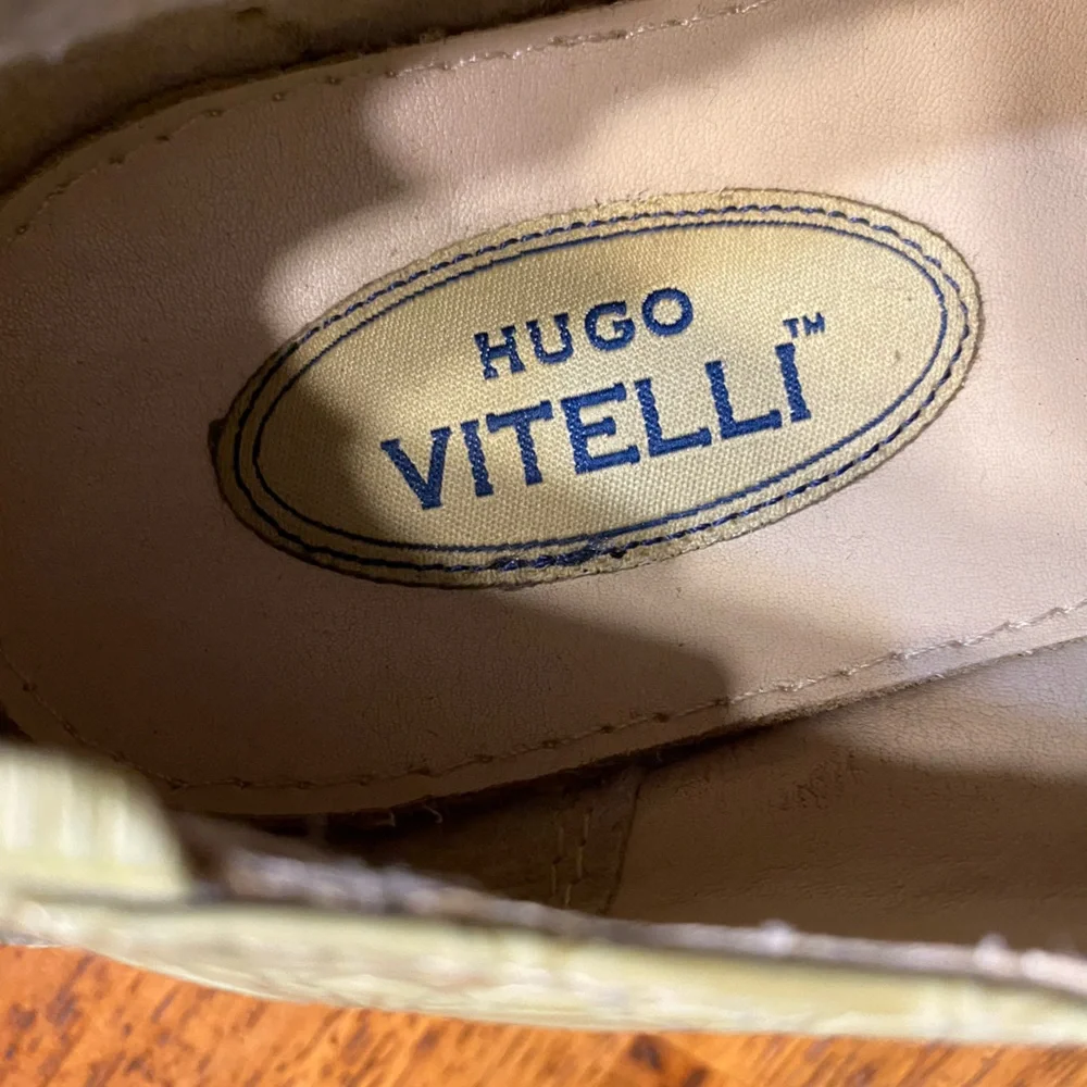 Hugo Vitelli‎ shoes.  11W.  Green alligator print.